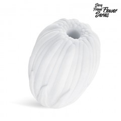 Белый нереалистичный мастурбатор в форме бутона цветка Daisy