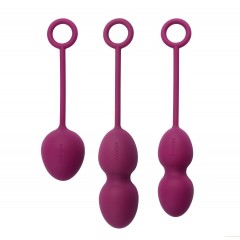 Набор фиолетовых вагинальных шариков Nova Ball со смещенным центром тяжести